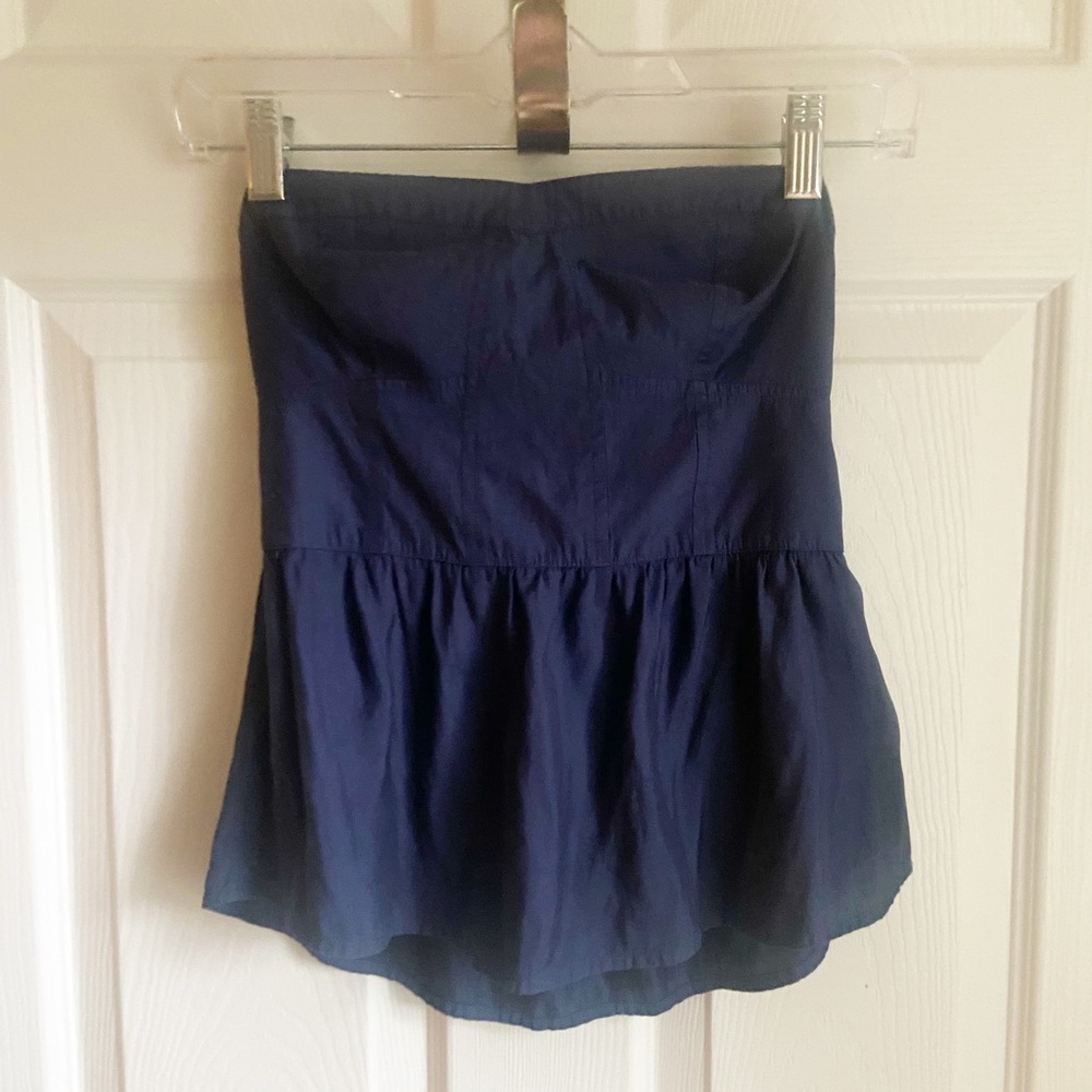 American Eagle strapless peplum top